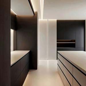 Custom Modular Italian Minimalist Modern Style Living Room Furniture <b>Wooden</b> <b>Storage</b> <b>Cabinet</b> - Product Image 4