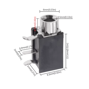 Soket Headphone PJ316 3.5MM Soket Audio PJ-316 Lubang Optik Logam Kepala 3-pin Penyambung Lurus Pin 3P - Product Image 3