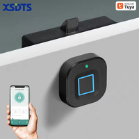 Cerradura Inteligente para Gabinetes y Cajones A-ES802 Tuya con Huella Dactilar, Control por Aplicación y Almacenamiento en la Nube, Inalámbrica para Hogar y Oficina