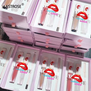 Kit Combinado de Lápiz Labial Vegano Mate de Larga Duración, Resistente al Agua, 3 en 1, Sin Adhesivos, Brillo Labial y Delineador de Labios, Empaque Rosa - Product Image 5