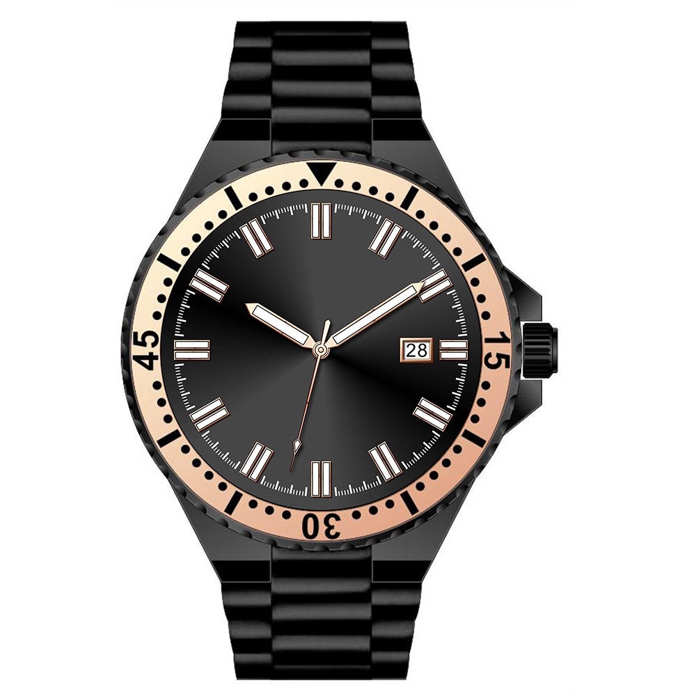 Bande noire avec lunette en or rose1