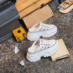 Sandalias de plataforma con puntera y suela gruesa para mujer, novedad de verano, estilo casual y a la moda, con parte superior de PU. - Product Image 2