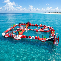 Parc aquatique gonflable Lilytoys avec parcours d'obstacles en PVC durable pour les jardins d'enfants et les écoles, utilisable en mer ou en lac