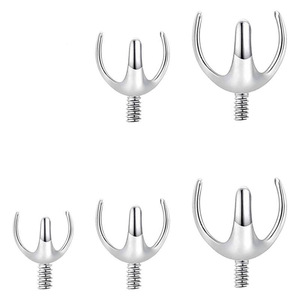 Soporte hueco de acero inoxidable de tres puntas M0.9 M1.0 M1.2 para la fabricación de pendientes, forma de garra de gato, accesorios de joyería - Product Image 5