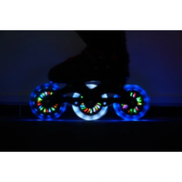 Roues de rechange pour patins à roulettes LED clignotantes, auto-alimentées, en PU 82A, 100*24mm, pour extérieur, personnalisables