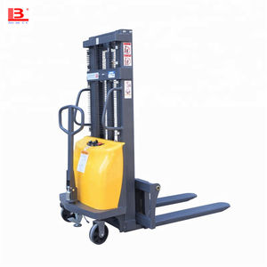 Apilador hidráulico semi eléctrico de CC de toneladas, elevador de palés, carretilla elevadora, nuevo - Product Image 5