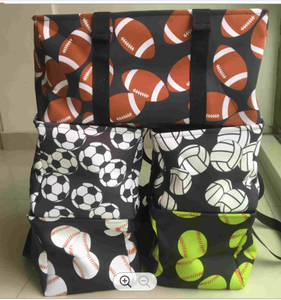 Gros Blancs Monogramme Grande Capacité Sport Toile Baseball Softball <span class=keywords><strong>Basket</strong></span> Foot Plage Sacs <span class=keywords><strong>Fourre</strong></span>-Tout - Product Image 2