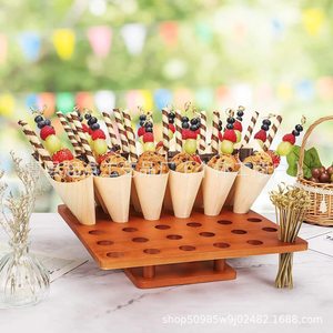 Solid Wood <b>Storage</b> Rack 13x13 Inch Perforated <b>Tray</b> For Catering Serving <b>Trays</b> - Product Image 5