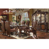 LongHao Furniture Lit à plateforme traditionnel de style art déco avec incrustations géométriques et pieds en laiton massif