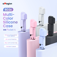 Housse de protection anti-rayures AMagisn en silicone multicolores pour caméra sportive DJI OSMO Pocket 4, accessoires