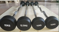 Snbo équipement de gymnastique poids enduits de caoutchouc haltères barre de courbure droite Fitness Set10kg 15kg 20kg 25 kg 30kg ensembles d'haltères fixes