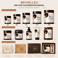 Masque capillaire OEM à l'huile d'argan marocaine, sérum capillaire anti-frisottis, traitement hydratant pour cheveux secs et abîmés 4C bouclés, réparation sans rinçage, MOQ