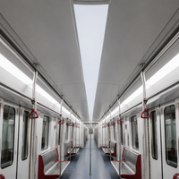 Plafonnier LED SHIZI DC110V pour métro et transport ferroviaire, en aluminium 6063-T5 et PC, personnalisable OEM/ODM, tension sur mesure pour trains et métros