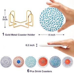Groothandel Hoge Kwaliteit Klassieke Ecologische Keramische Drinkonderzetters voor Woonkamertafels, Gemakkelijk te Reinigen - Product Image 6