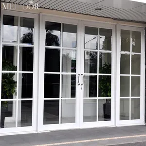 Di alta qualità in lega di alluminio maniglia circolare temperato vetrate finestre e porte scorrevoli moderna porta scorrevole con chiave