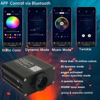 Kit de Plafond Étoilé 16W Météore RGBW LED Fibre Optique pour Voiture / Cinéma Maison, Lumière Ciel Étoilé