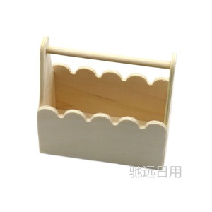 Wooden <b>Basket</b> Diy Craft Kit For Children Age 4 6 Years Old Home Decoration With Clay Flowers Model Toy - Product Image 3