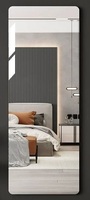 Miroir mural flexible incassable auto-adhésif sans verre pour la décoration de la maison, la salle de bain, le maquillage