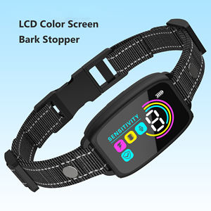 Nuevos productos 2024 <span class=keywords><strong>Collar</strong></span> de Control de ladridos de perro pantalla a Color grande 8 niveles ajustable AI Chip sin falso entrenamiento eléctrico <span class=keywords><strong>Collar</strong></span> de ladridos de perro - Product Image 5