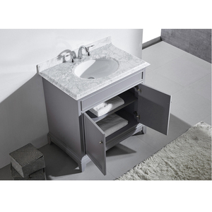 36Inch Transitional <b>Bathroom</b> <b>Vanity</b> with Wood Mirror& Water Resistant Design Durable Construction Single Sink Made in Vietnam - Product Image 3
