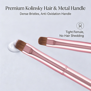 Ensemble de 5 pinceaux à ongles français en métal rose Kolinsky, multi-tailles, pour salon, gel UV, manucure - Product Image 3