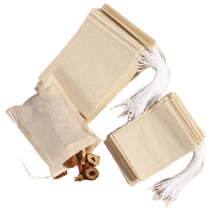 100pcs Biodegradable Mini Tea Infuser Pouches Drawstring <b>Filter</b> <b>Paper</b> Empty Pots for Loose Leaf Tea Powder - Product Image 4