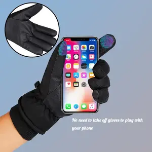 Gants de ski d'hiver de haute qualité Soccer Max Pro, épaissis, imperméables, protection contre le froid, doublure chaude, jacquard, logo personnalisé ABS - Product Image 2