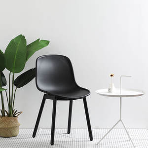 Modern Minimalist Lounge <b>Chair</b> Black White <b>Stackable</b> Conference <b>Chair</b> Adult Use - Product Image 3