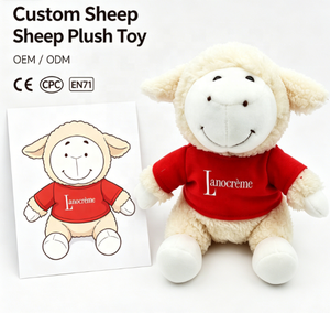 Peluche de Oveja, Shaun la Oveja Blanca, Peluche con Ojos Redondos, Oveja de Peluche Suave para Bebés con Camiseta para Niños - Product Image 1