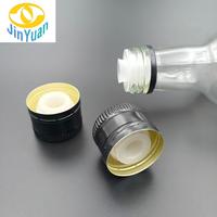 Échantillon Gratuit - Bouchon en Aluminium ROPP Noir 31,5*24mm avec Bec Verseur en Plastique pour Bouteille d'Huile d'Olive - Fermetures de Qualité Alimentaire pour Huile de Cuisson