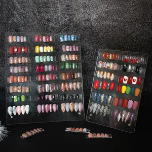 Bán buôn Nail Art trong suốt mạnh mẽ Báo Chí trên móng tay Acrylic hiển thị cho móng tay