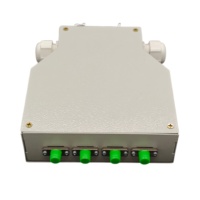 Boîtier de terminaison fibre optique 4 ports à montage sur rail DIN, cassette de raccordement 4 fibres FC APC FTTH pour armoire de télécommunications