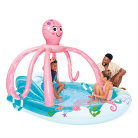 Intex 56138 PVC Aufblasbarer Pool Kinder wasserpark im Freien mit Octopus Slide und eingebautem Sprayer Play Center