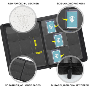 Álbum de Cartas Coleccionables con Cierre y 9 Bolsillos, Color PU, Personalizable con Logotipo, para Cartas Deportivas - Product Image 3
