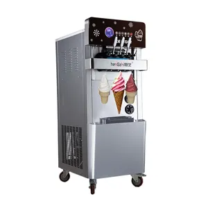 Novos Verticais Comerciais Três Sabores Com Bomba De Ar Soft Serve Ice Cream Machine Para Venda