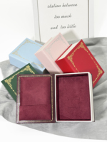 Scatole Portagioie Rettangolari a Forma di Libro per Ciondoli, Orecchini e Anelli, con Chiusura Magnetica, in Carta Speciale, Semplici Confezioni Regalo Personalizzabili con Logo