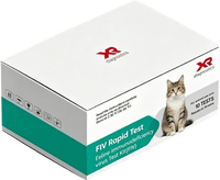 Prueba Rápida en Cassette para Detección de Antígenos FeLV y Anticuerpos FIV en Felinos, Kit de Detección con Oro Coloidal, Resultado en 5-10 Minutos para Hospitales Veterinarios y Uso Doméstico