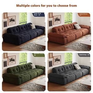 Französisches Antikes Braunes Stoff-Ecksofa-Set im Retro-Stil, High-End 4- bis 5-Sitzer für Wohnzimmer-Möbel mit Schwammfüllung und Eckelement - Product Image 4