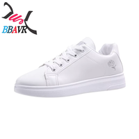 Xuanhui Fashion Baskets basses pour femme, blanches, décontractées, pour le sport et le skateboard en extérieur