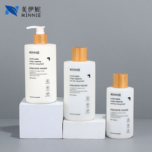 Minnie Exquisite Young 500ml <b>Pump</b> <b>Bottle</b> With Bamboo Cap For Cosmetic Packaging - Product Image 1