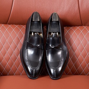 Zapatos Cuadrados Retro Casuales Hechos a Mano para Hombre, Modernos, con Cordones, Ligeros, Transpirables, Antideslizantes, con Suela de Goma, Estilo Británico Penny - Product Image 2