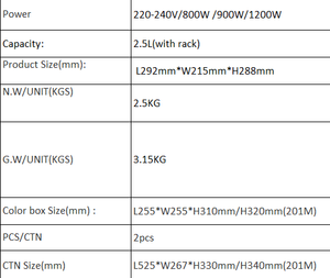 Điện nồi chiên không khí 2.5L mà không cần dầu Nồi chiên không khí - Product Image 3