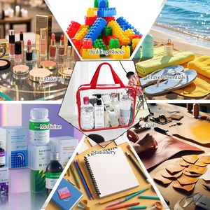 Transparent PVC Clear Nylon Travel <b>Cute</b> Makeup Organizer Storage Bag Preppy Cosmetic Zipper Pouch <b>Purse</b> Travel Coin Pouch - Product Image 5