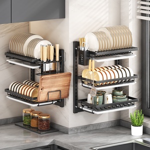 Organizador <span class=keywords><strong>de</strong></span> Cocina <span class=keywords><strong>de</strong></span> Pared al por Mayor <span class=keywords><strong>de</strong></span> Fábrica, <span class=keywords><strong>Escurridor</strong></span> <span class=keywords><strong>de</strong></span> <span class=keywords><strong>Platos</strong></span> con Bandeja <span class=keywords><strong>de</strong></span> Drenaje y Soporte para Cubiertos - Product Image 5