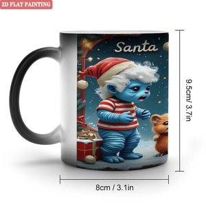 Sublimation Mug Frosted Black 11oz <b>Ceramic</b> Heat Color Changing Magic Blank <b>Cup</b> - Product Image 1