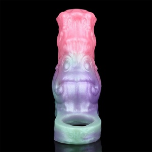 Pennis Sleeve Girth Enhancer Men Silicone Penis Ring Cock Sleeve Penis Sheath Soft Cock Ring Adult Couples Male Sex Toys - Product Image 3