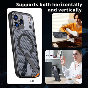 Voor Apple <span class=keywords><strong>Iphone</strong></span> 11 <span class=keywords><strong>12</strong></span> 13 14 15 15 16 17 <span class=keywords><strong>Pro</strong></span> <span class=keywords><strong>Max</strong></span> Honingraat Koelbeugel Houder N52 Sterke Magnetische Acryl Telefoonhoes - Product Image 3