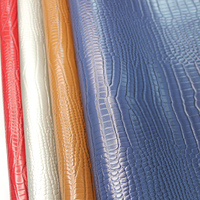 Cuir synthétique PVC effet crocodile brillant pour sacs à main, portefeuilles et bagages