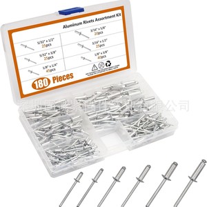 Baiguluo Aluminum Rivets Assortment Kit 385pcs Inch Size Blind Rivets Round Head General Industry Use - Product Image 4