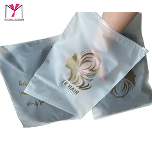 MUYANG Custom Plastic Zipper Bag for Human Hair Custom Printed Logo <b>Packaging</b> Plastic Bag for Clothes - Product Image 6